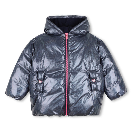 Billieblush Girls Navy Puffer Jacket Coat