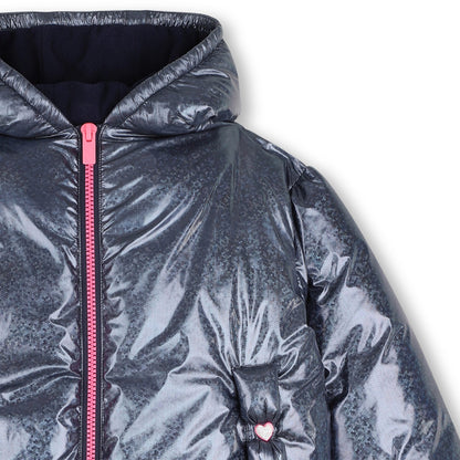 Billieblush Girls Navy Puffer Jacket Coat