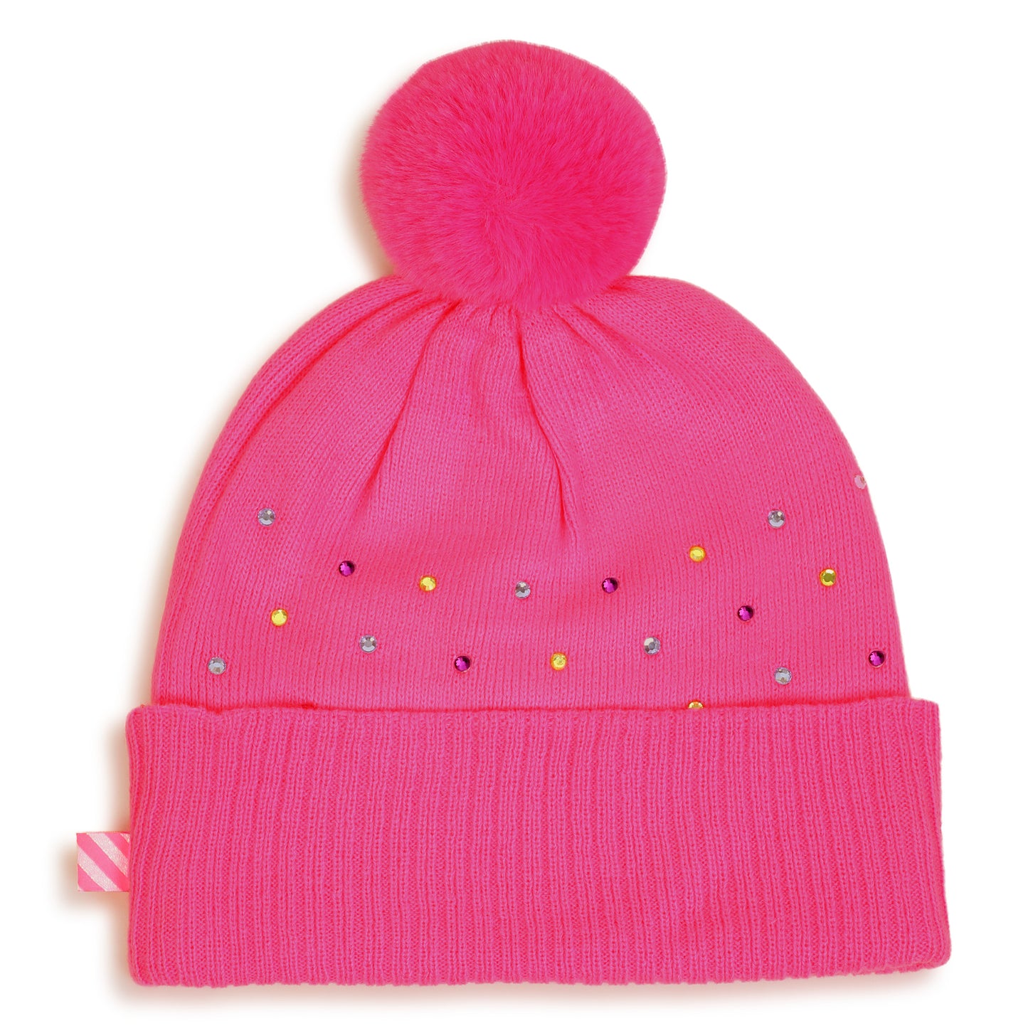 Billieblush Girls Pink Pull on Bobble Hat