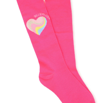 Billieblush Girls Pink Heart Tights