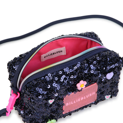 Billieblush Girls Navy Sequin Bag