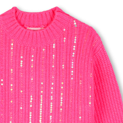 Billieblush Girls Pink with Sequins Pullover