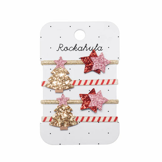 Rockahula Stripy Christmas Tree Hair Bobbles