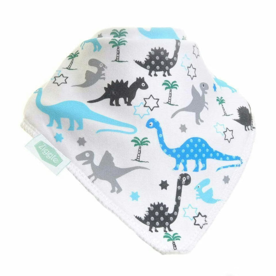 Ziggle Baby Boys Uptown Dinosaur Bib