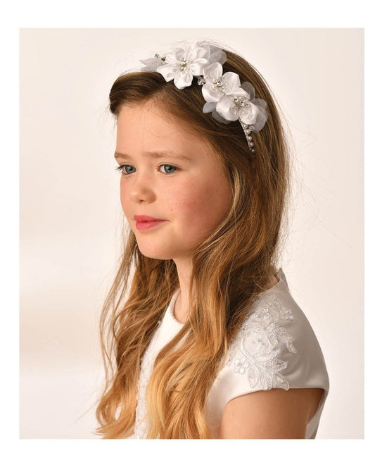 Girls Sweetie Pie Hairband with 3 flowers