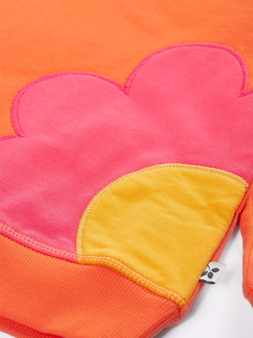 Frugi Girls Brady Flower Colour Block Hoodie