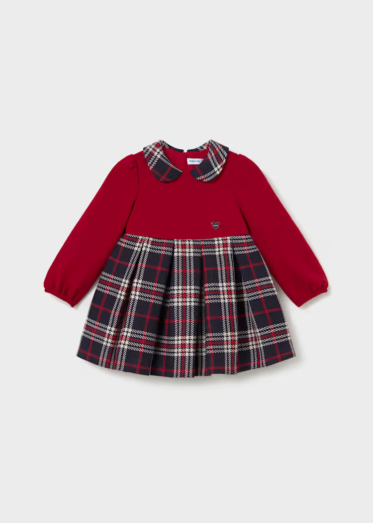 Mayoral Baby Girl Red Plaid Dress