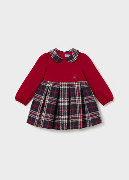 Mayoral Baby Girl Red Plaid Dress