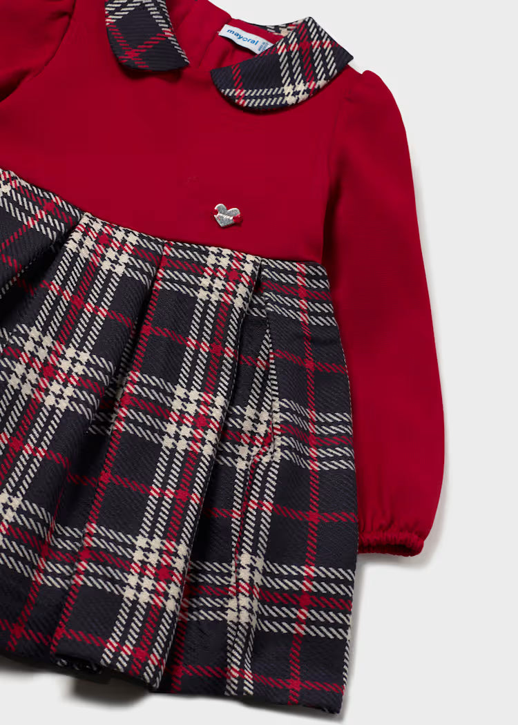 Mayoral Baby Girl Red Plaid Dress