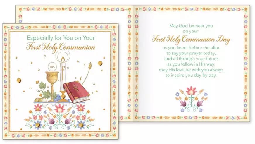 Especially For You On Your First Holy Communion Chalice Card