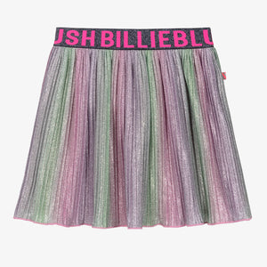 Billieblush Girls Pink & Purple Glitter Pleated Skirt