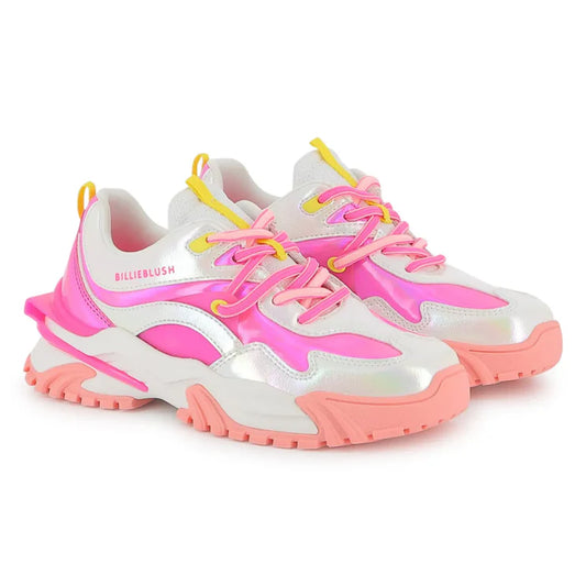 Billieblush White and Pink Trainers