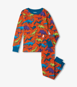 Hatley Boys Orange Cotton Real Dinos Pyjamas