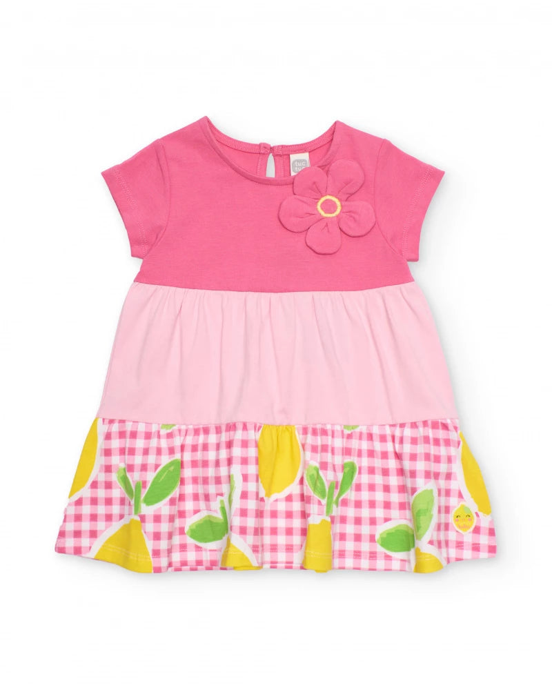 Tuc Tuc Girls Jersey Dress with Applied Flower