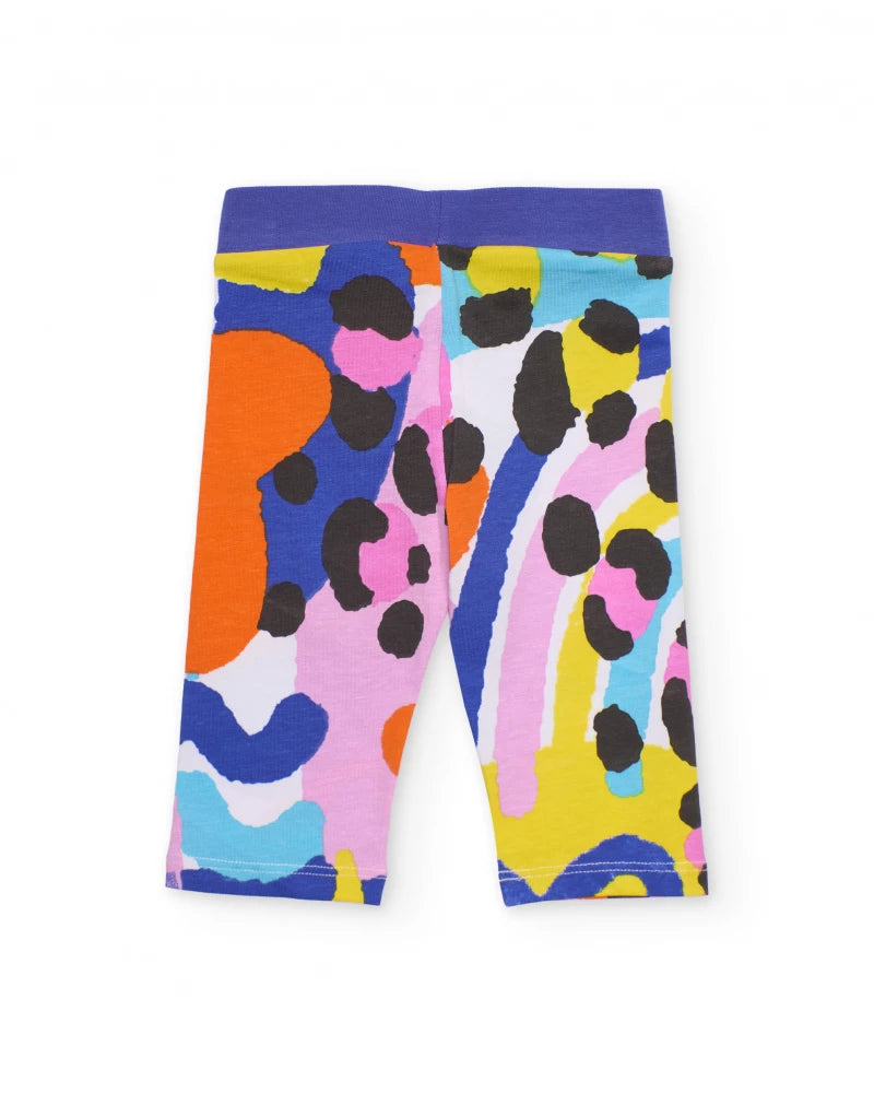 Tuc Tuc Girls T-Shirt and Leggings Set with Abstract Print