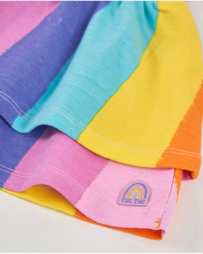 Tuc Tuc Girls Jersey Skirt with Vertical Stripes