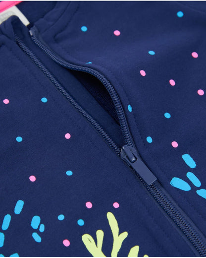 Tuc Tuc Girls Plush Zipped Sweatshirt with Ruffle Hem