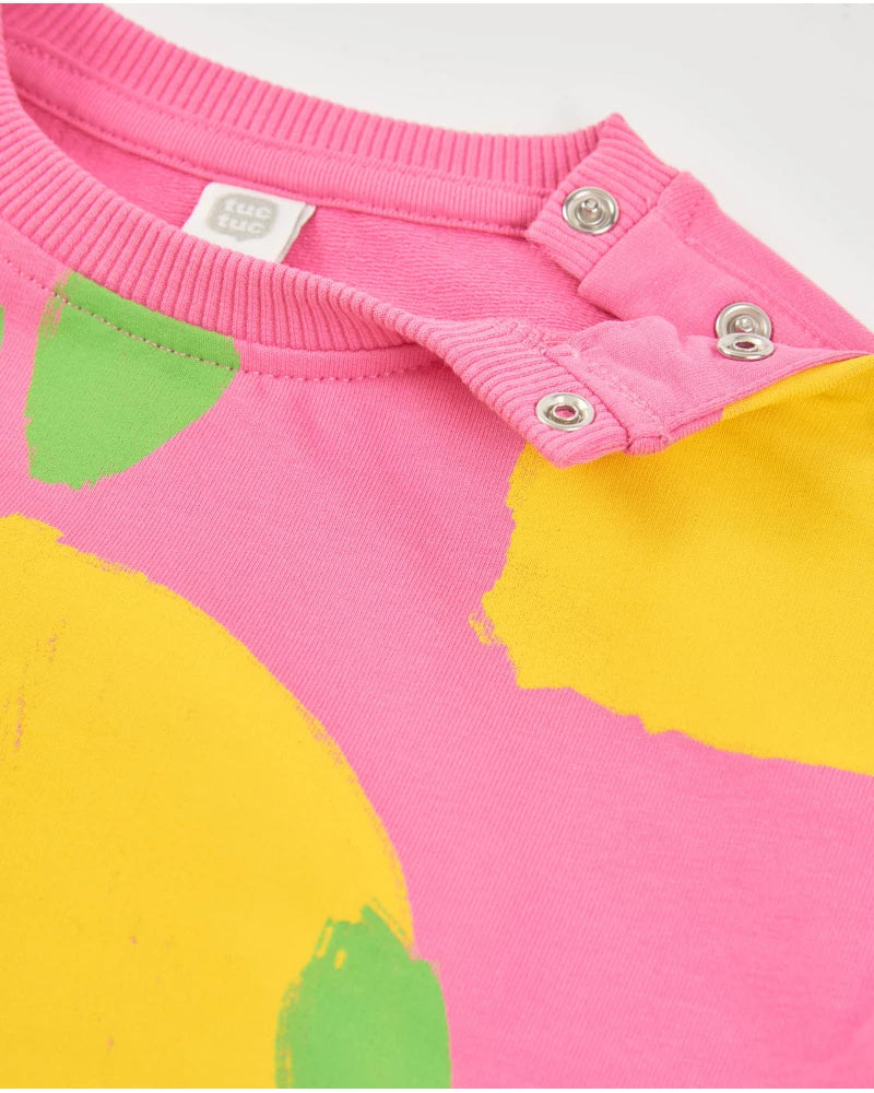 Tuc Tuc Girls Plush Sweatshirt with Shoulder Fastening