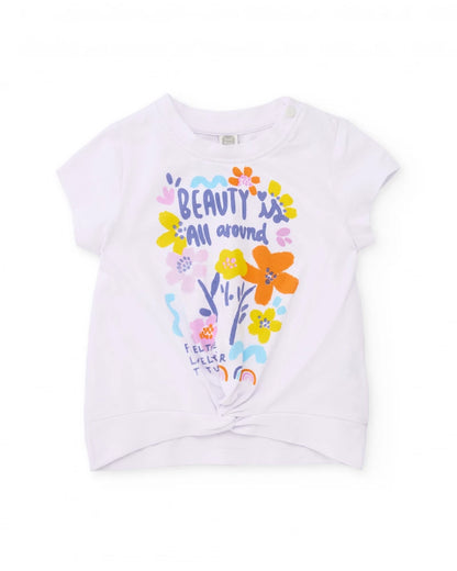 Tuc Tuc Girls T-Shirt with Decorative Knot