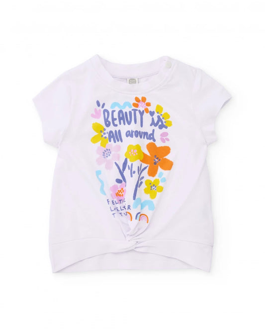 Tuc Tuc Girls T-Shirt with Decorative Knot