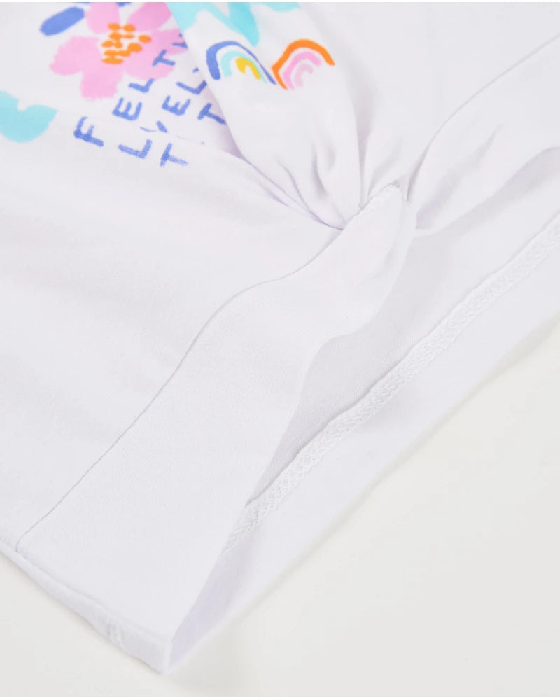 Tuc Tuc Girls T-Shirt with Decorative Knot