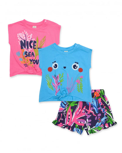 Tuc Tuc Girls 2 T-Shirts and Shorts 3 Piece Set
