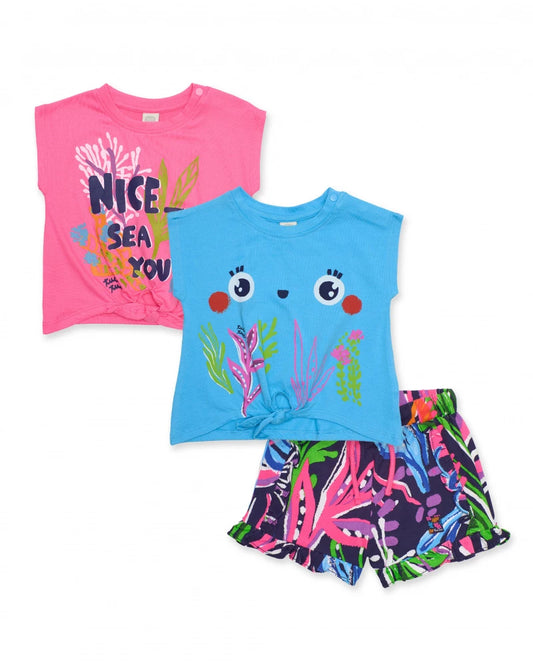 Tuc Tuc Girls 2 T-Shirts and Shorts 3 Piece Set