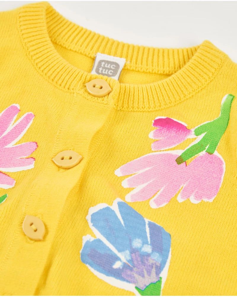Tuc Tuc Girls Knitwear Cardigan with Floral Print