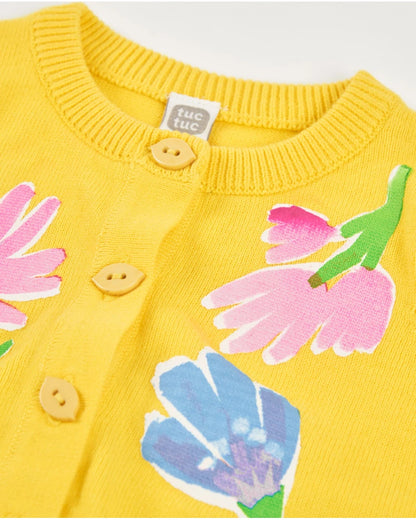 Tuc Tuc Girls Knitwear Cardigan with Floral Print