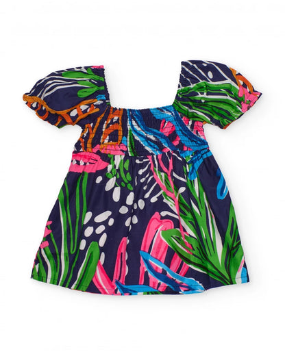 Tuc Tuc Girls Woven Dress with Elasticated Smocking