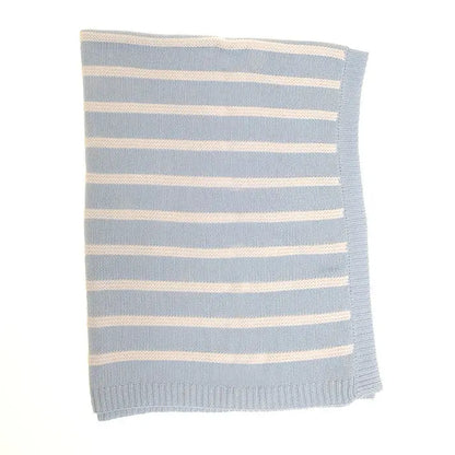 Ziggle Baby Boys Blue and White Stripes Blanket