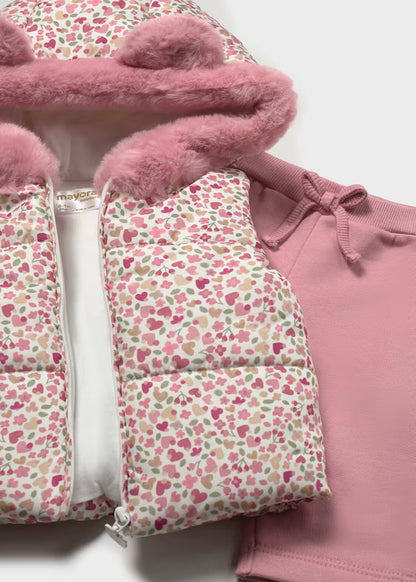 Mayoral Baby Girls Cipria Vest Tracksuit