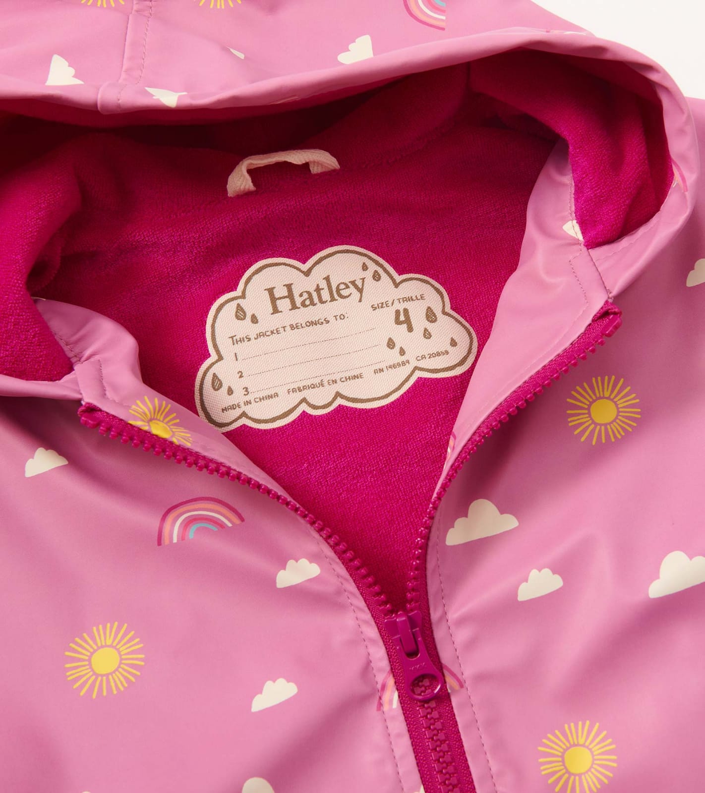 Hatley Girls Rainbow Clouds Raincoat