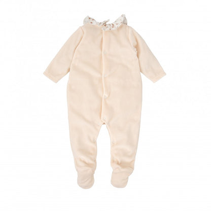 Babidu Baby Girls soft Babygrow with frill collar