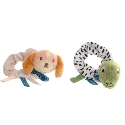 Ziggle Baby Boys Dino & Cockapoo Wrist Rattles