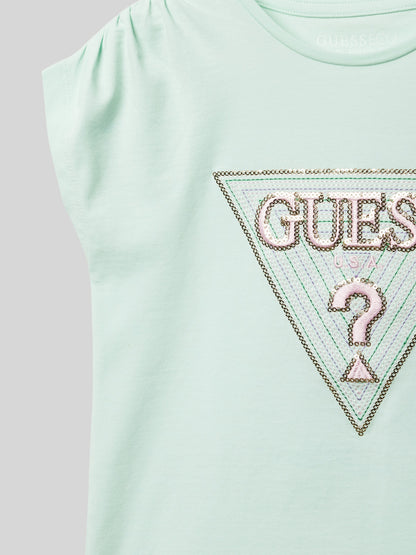 Guess Girls Short Sleeve Mint Summer T-Shirt