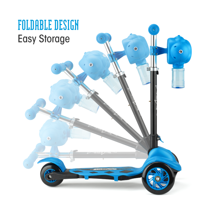 Foldable Bubble Go Tri-Scooter in Blue