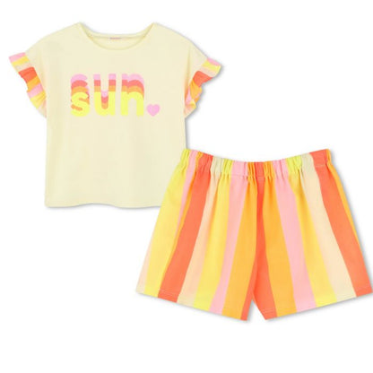 Billieblush Girls Multicolour Hologram T-Shirt and Short Set