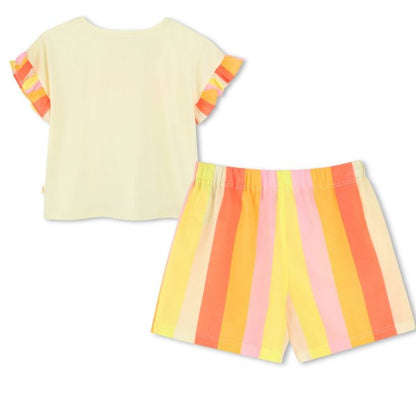 Billieblush Girls Multicolour Hologram T-Shirt and Short Set