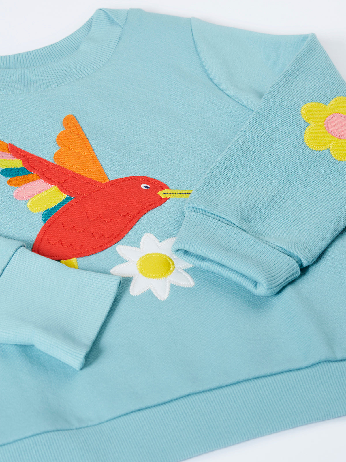 Frugi Girls Blue Lichen/Hummingbird Easy On Jumper