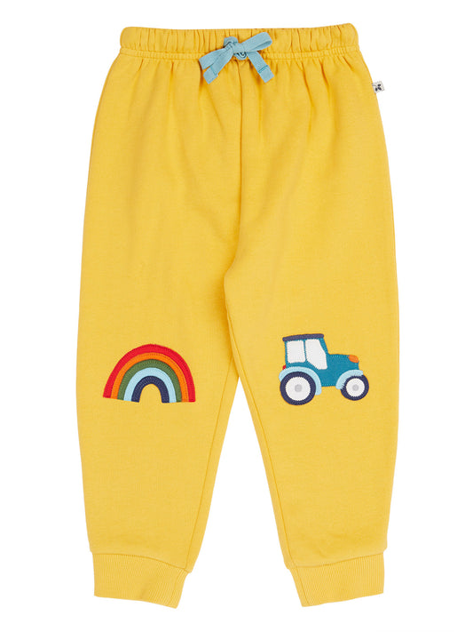 Frugi Baby Boys Rainbow/Tractor Character Joggers