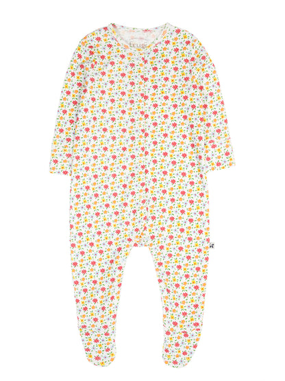 Frugi Baby Girls Ditsy Floral Lovely Pointelle Babygrow