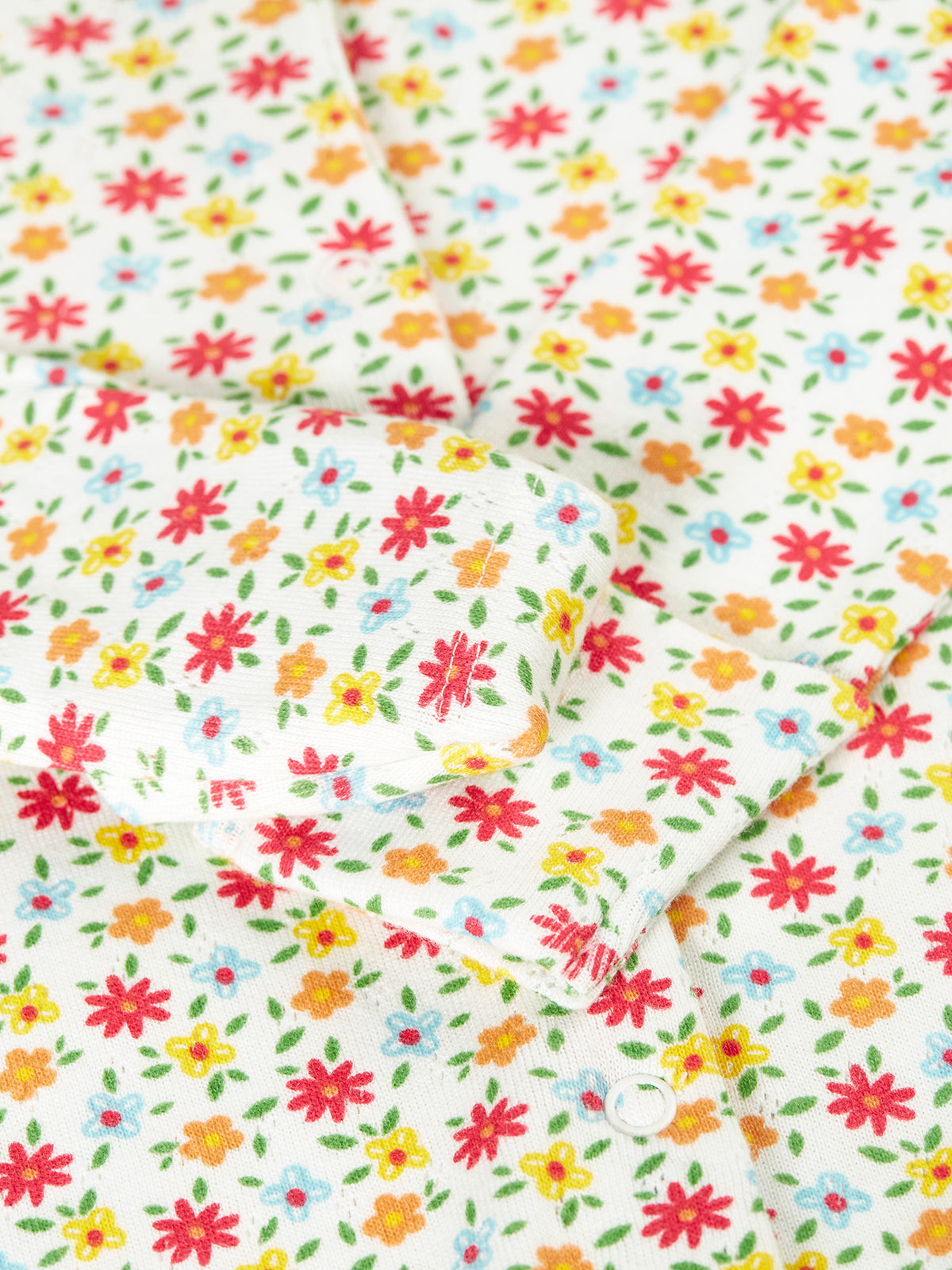 Frugi Baby Girls Ditsy Floral Lovely Pointelle Babygrow