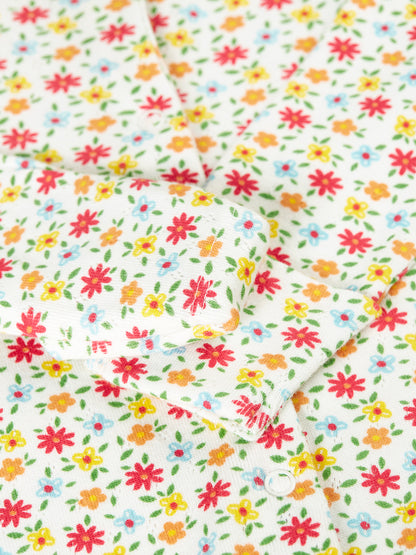 Frugi Baby Girls Ditsy Floral Lovely Pointelle Babygrow