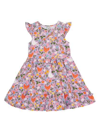 Frugi Girls Olivia Lupin Meadow Play Skater Dress