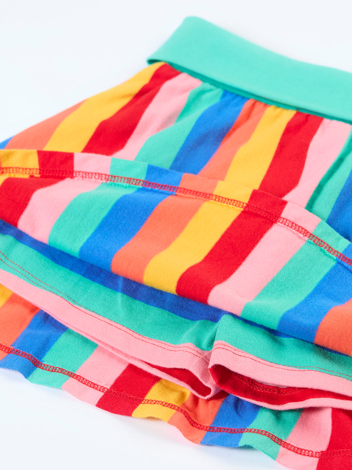 Frugi Girls Strawberry Rainbow Stripe Alba Skort