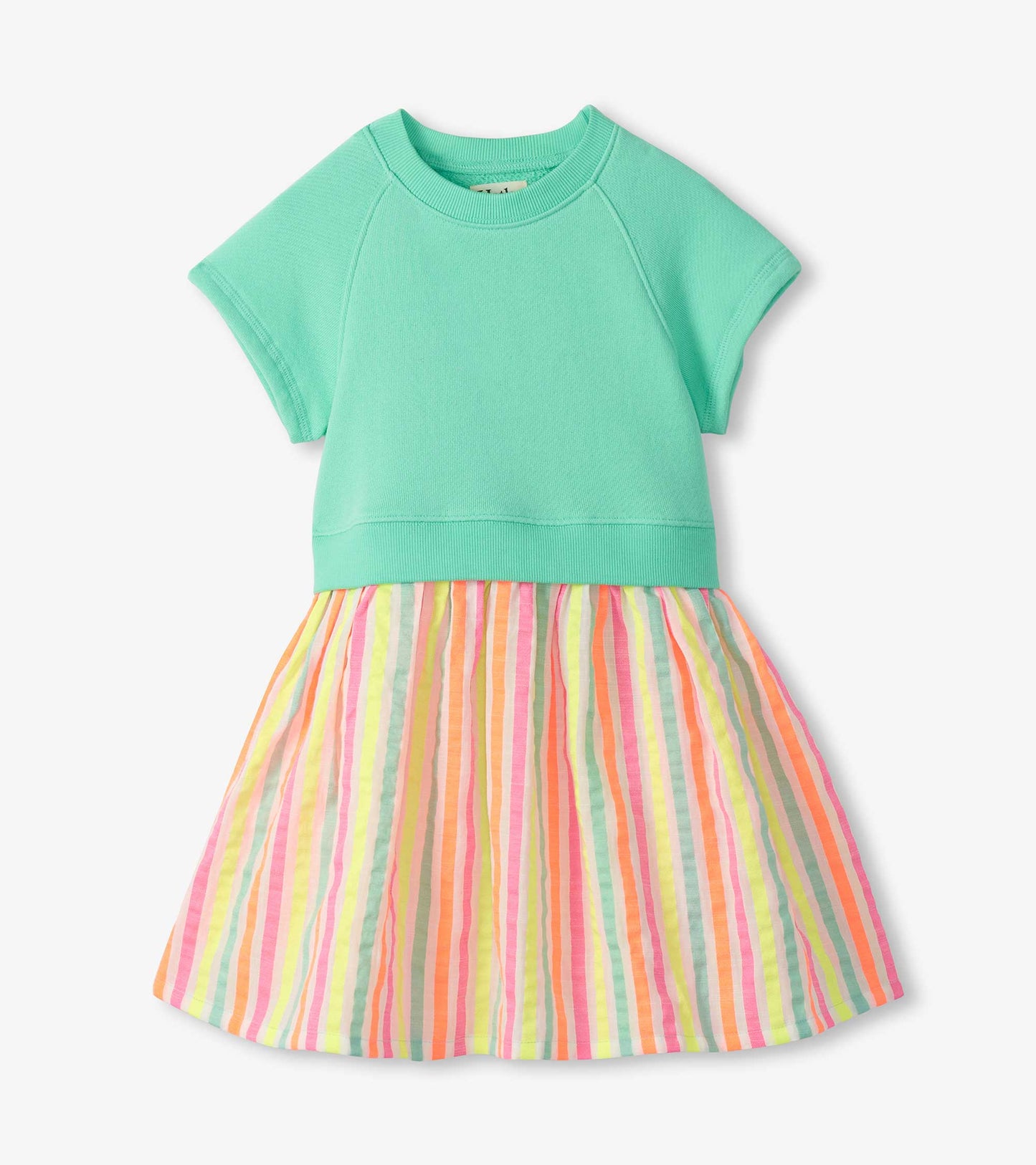 Hatley Girls Neon Summer Mixed Fabric Dress