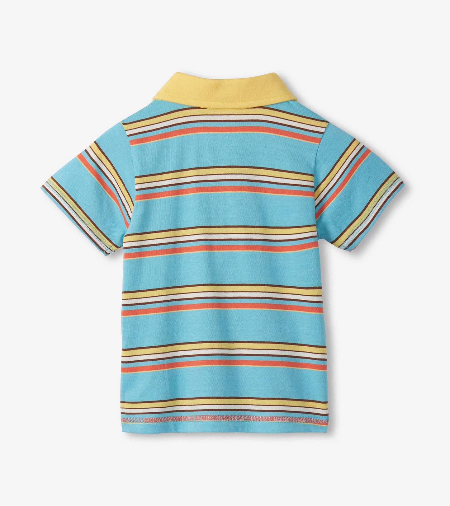 Hatley Baby Boy Camp Stripe Peached Jersey Polo Tee