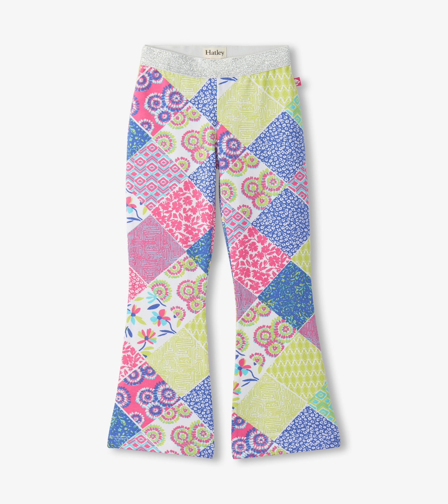 Hatley Girls Mix-up Patch Work Stretch Bell Bottoms