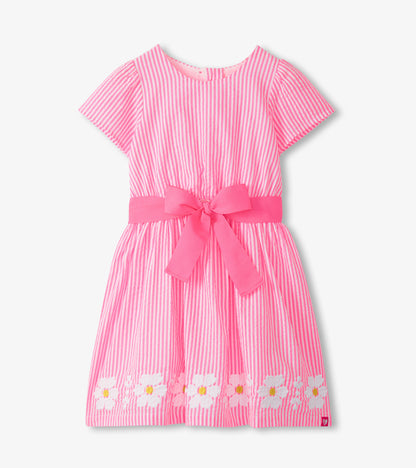 Hatley Girls Pink Seersucker Garden Dress